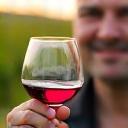 Harald M. holding up a glass of Moravian wine